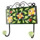 Pea Green Leaf Floral Ceramic Tile Hook